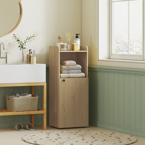 Badezimmerschrank Nischenschrank mit Regal verstellbar Gelbeiche