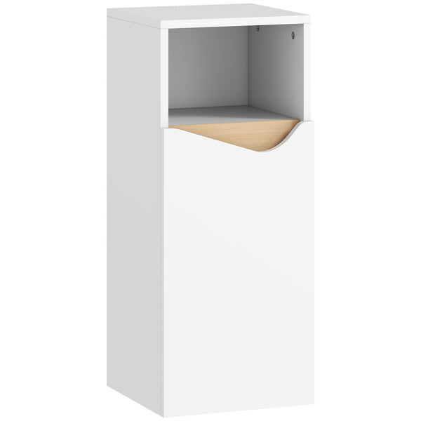 Badezimmerschrank schmal mit verstellbaren Ablagen weiss