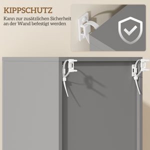 Badezimmerschrank mit Regalen und Schublade für Bad grau