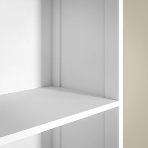 Badezimmerschrank mit Regalen und Schublade MDF weiss