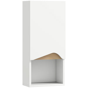 Badezimmerschrank Hängeschrank mit Soft-Close und offenem Fach weiss