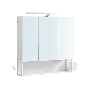 Armoire de salle de bain avec miroir et éclairage LED blanc