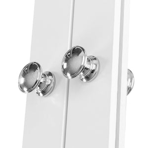 Armoire de salle de bain, armoire à miroir, murale, 56 x 13 x 58 cm, bois, blanc