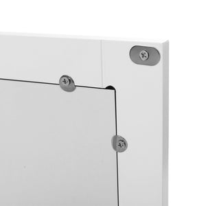 Armoire de salle de bain, armoire à miroir, murale, 56 x 13 x 58 cm, bois, blanc