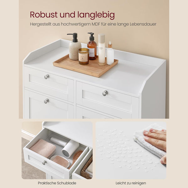 Badezimmerschrank Wäscheschrank mit 2 Wäschekörben