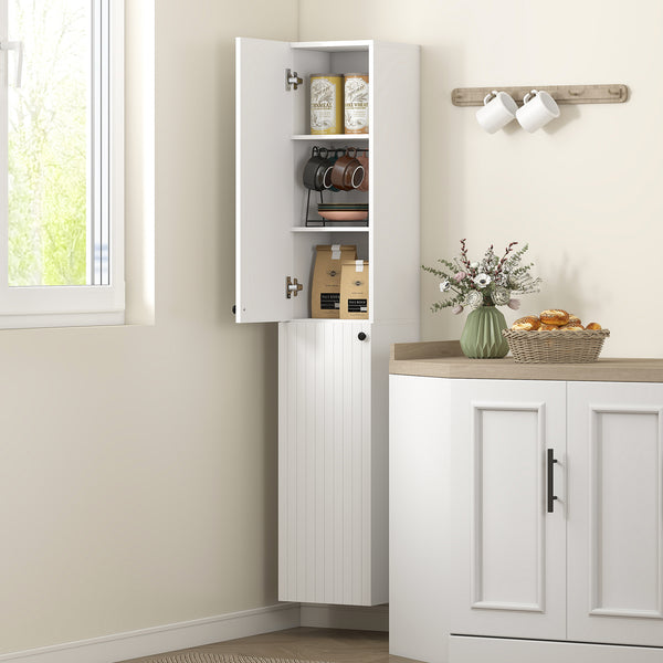 Badezimmerschrank wandmontiert mit 6 Regalen Stauraum weiss