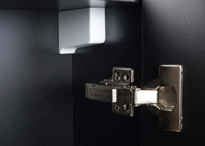 Badezimmerset Waschtisch Spiegelschrank Hängeschrank Hochglanz schwarz