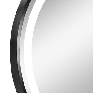 Badezimmerspiegel Rund Ø60cm LED Touch-Schalter Schwarz