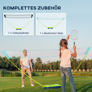 Badminton Volleyball Netz Set höhenverstellbar 4m