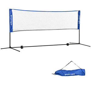 Badmintonnetz höhenverstellbar Indoor/Outdoor faltbar Blau
