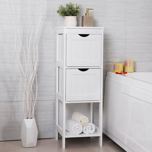 Étagère de salle de bain, commode à 2 tiroirs