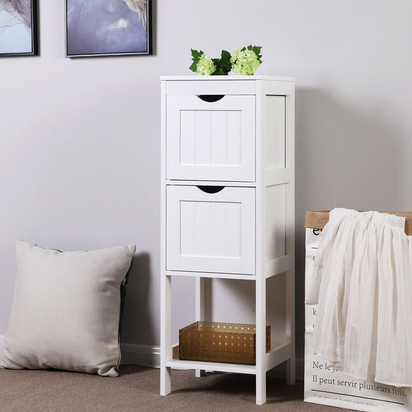 Étagère de salle de bain, commode à 2 tiroirs