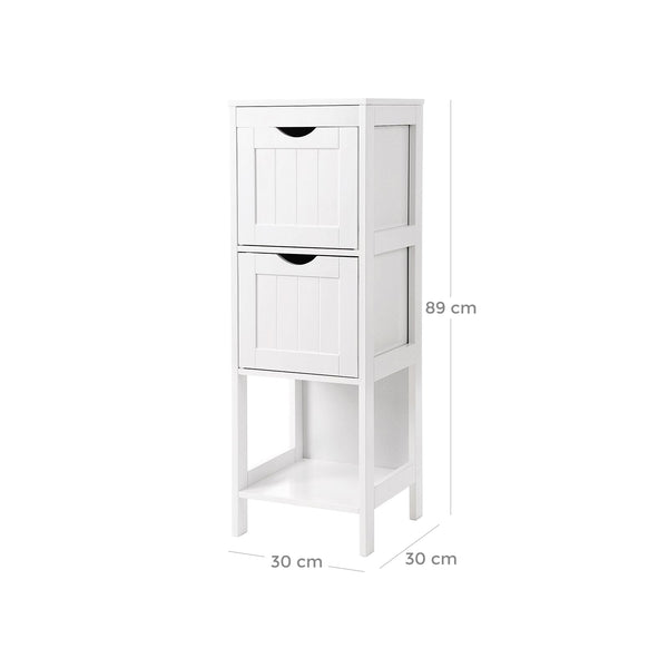 Étagère de salle de bain, commode à 2 tiroirs