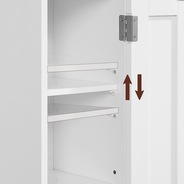 Étagère de salle de bain, commode avec porte