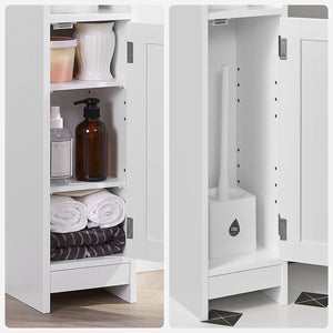 Étagère de salle de bain, commode avec porte