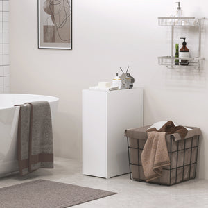 Badschrank schmal freistehend mit Schublade weiss