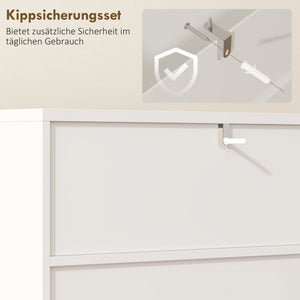 Badschrank mit Soft-Close Türen und offenen Regalen weiss