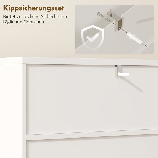 Badschrank mit Soft-Close Türen und offenen Regalen weiss