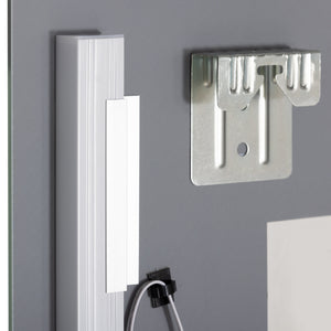 Badspiegel LED-Beleuchtung Touch-Schalter 50x70cm Silber