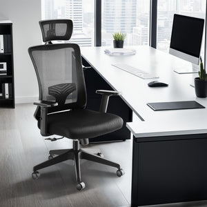Phoibe ergonomic office chair with adjustable headrest