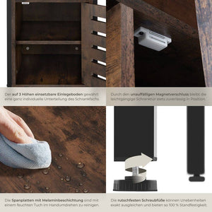 Nachttisch Waterford Industrial Holz dunkel, rustikal