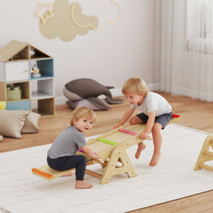 Balance Wippe Schwebebalken Balance Board für Kinder aus Holz