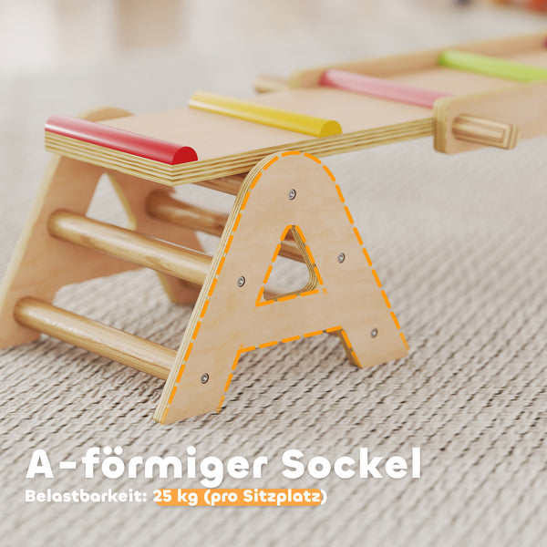 Balance Wippe Schwebebalken Balance Board für Kinder aus Holz