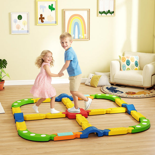 Balancebalken für Kinder rutschfest als buntes Kunststoff-Spielzeug