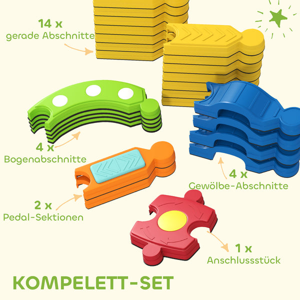 Balancebalken für Kinder rutschfest als buntes Kunststoff-Spielzeug