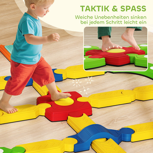 Balancebalken für Kinder rutschfest als buntes Kunststoff-Spielzeug
