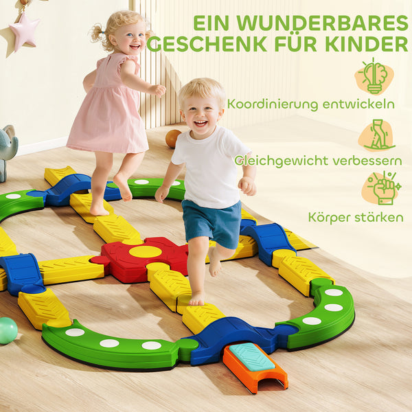 Balancebalken für Kinder rutschfest als buntes Kunststoff-Spielzeug