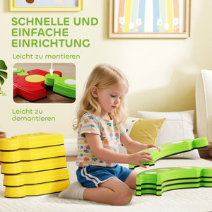 Balancebalken für Kinder rutschfest als buntes Kunststoff-Spielzeug