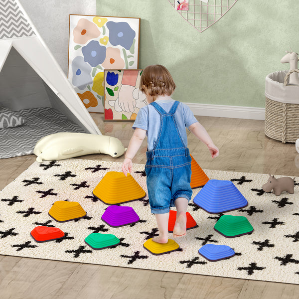 Balanciersteine 11er-Set rutschfest stapelbar für Kinder indoor outdoor