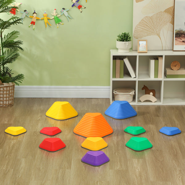 Balanciersteine 11er-Set rutschfest stapelbar für Kinder indoor outdoor