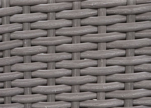 Polyrattan Balkon Sitzgruppe 4 Stühle 1 Tisch grau mit Kissen