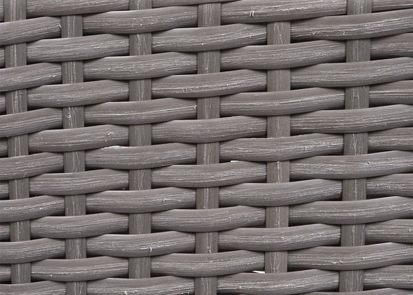 Polyrattan Balkon Sitzgruppe 4 Stühle 1 Tisch grau mit Kissen
