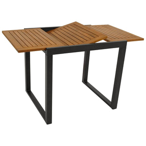 Gartentisch Balkon-Ausziehtisch RIVELLO 80/120x70cm Alu Holz