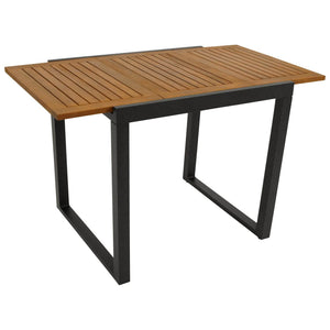 Gartentisch Balkon-Ausziehtisch RIVELLO 80/120x70cm Alu Holz