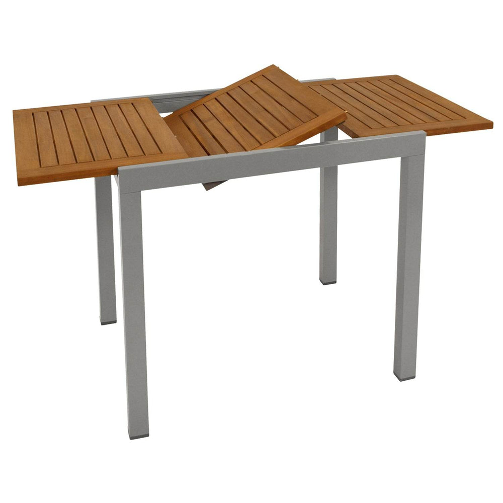 Gartentisch Balkon-Ausziehtisch VAIL 80/120x70cm Alu Akazie