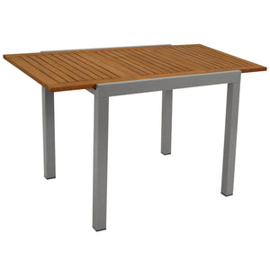 Gartentisch Balkon-Ausziehtisch VAIL 80/120x70cm Alu Akazie