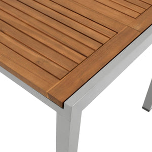 Gartentisch Balkon-Ausziehtisch VAIL 80/120x70cm Alu Akazie