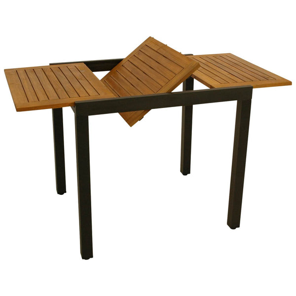 Gartentisch Balkon-Ausziehtisch Vicenza 80-120x70cm Alu Holz
