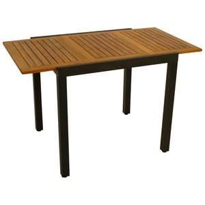 Gartentisch Balkon-Ausziehtisch Vicenza 80-120x70cm Alu Holz