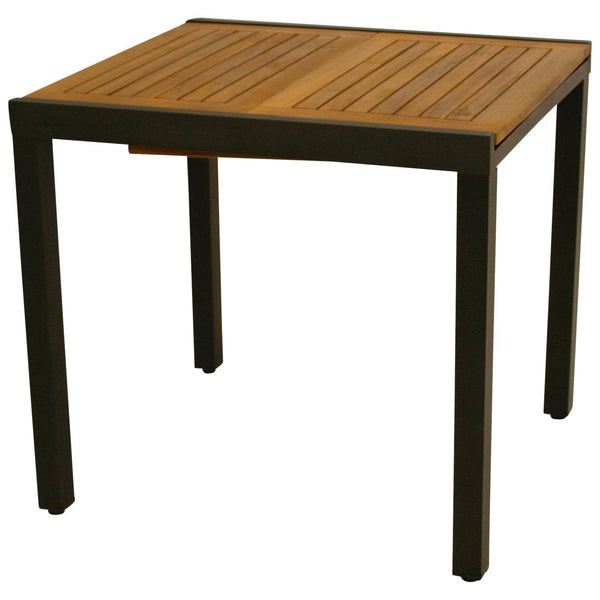 Gartentisch Balkon-Ausziehtisch Vicenza 80-120x70cm Alu Holz