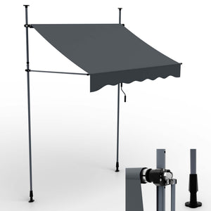 Balkonmarkise 200x120cm Standmarkise ohne Bohren