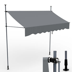 Balkonmarkise 300x120cm Standmarkise ohne Bohren