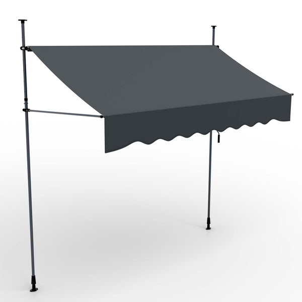 Balkonmarkise 300x120cm Standmarkise ohne Bohren