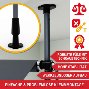Balkonmarkise 400x120cm Standmarkise ohne Bohren