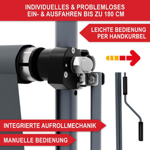 Balkonmarkise 400x120cm Standmarkise ohne Bohren