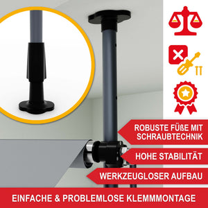 Balkonmarkise 400x120cm Standmarkise ohne Bohren